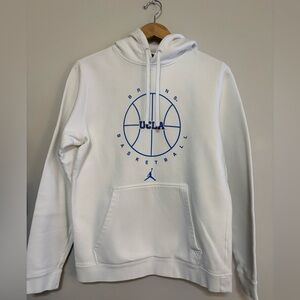 Nike Jordan UCLA Bruins Basketball White Hoodie Sweatshirt Size Small S